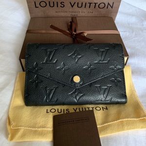 LOUIS VUITTON Black Compact Wallet